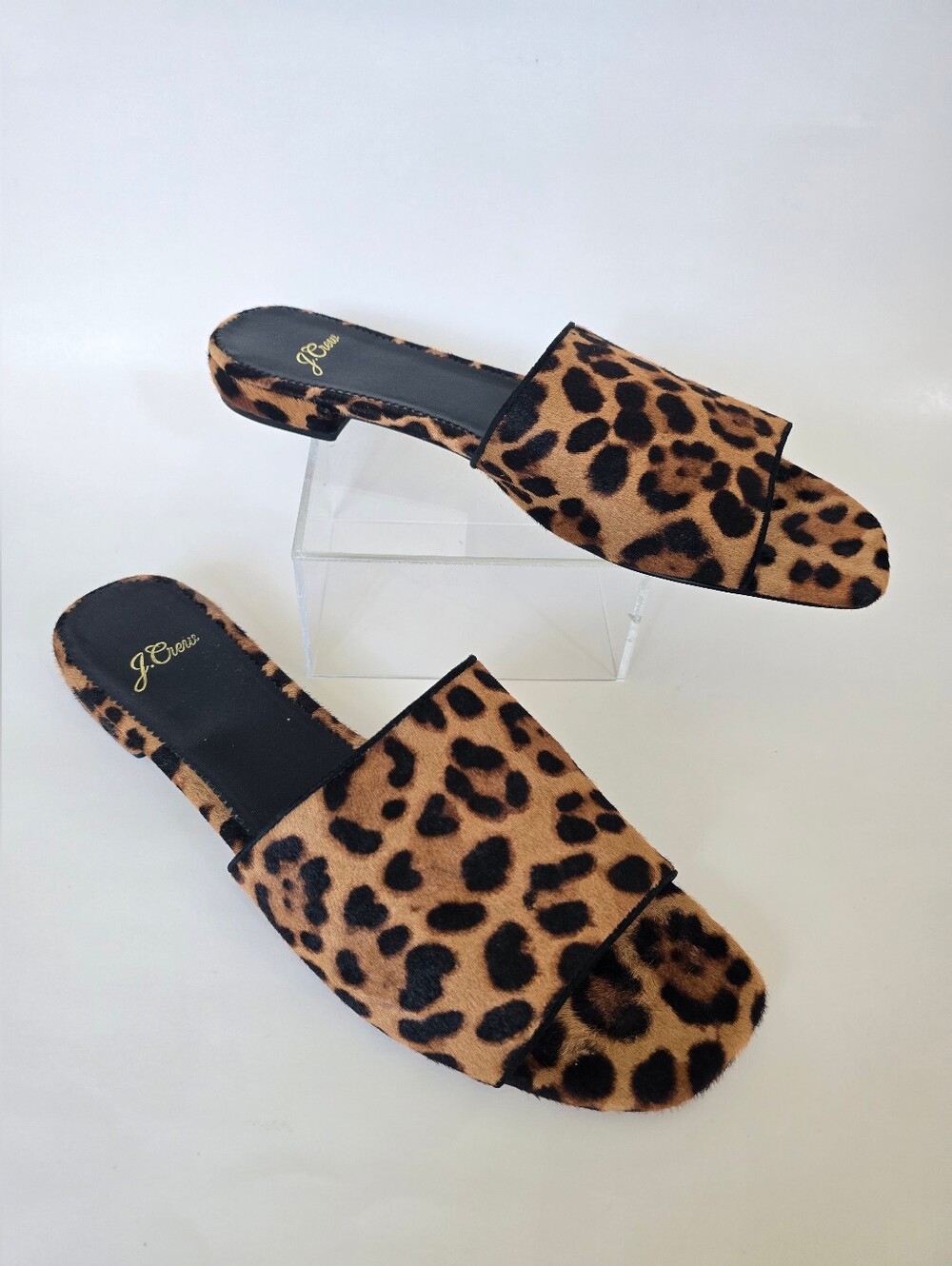 J.Crew Abbie calf hair slides sandals size 10 - Picture 2 of 5